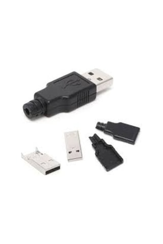 5 Adet Erkek Usb Konnektör 4 Pinli Şarj Kablo Soketi