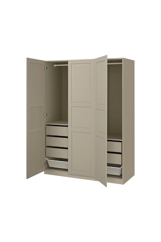 Ikea Gri Geniş Kapaklı Gardırop 150x60x201 Cm