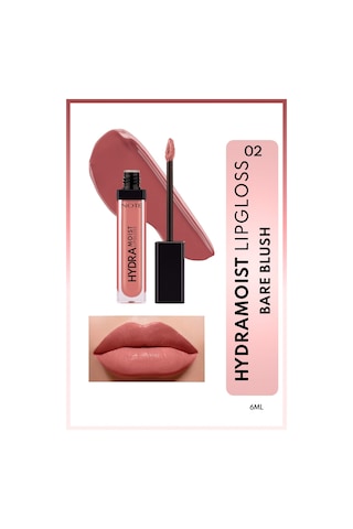 Note Cosmetics Hydramoist Lipgloss Nemlendirici Dudak Parlatıcısı - 02 Bare Blush - Nude 0