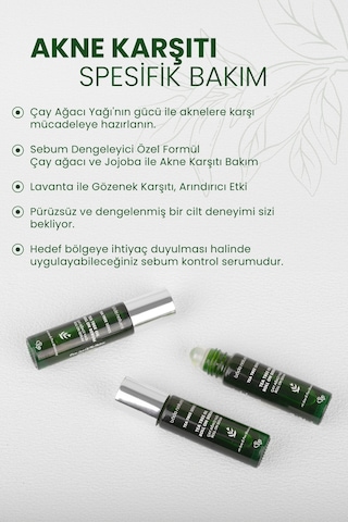 Bade Natural Çay Ağacı Yağı Hızlı Etkili Akne Karşıtı Roll-On 10 ML