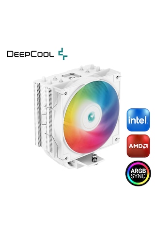 Deepcool Ag400 V5 Argb İşlemci Soğutucu White Amd Ve İntel Uyumlu 120mm Kule Tipi Hava Soğutma 12 Cm Hava Soğutucu Tdp 220w Beyaz Beyaz - Argb