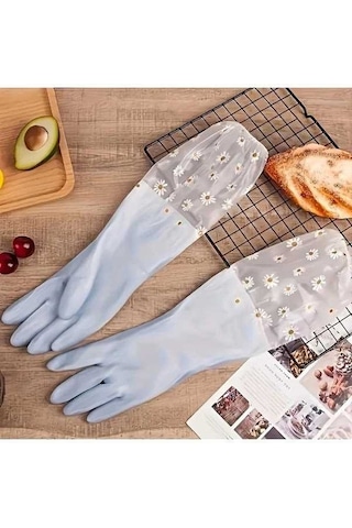 Trendooze Gaojunshop01 Dayanıklı Mavi Pvc Eldiven, Mutfak Temizliği Eldiveni