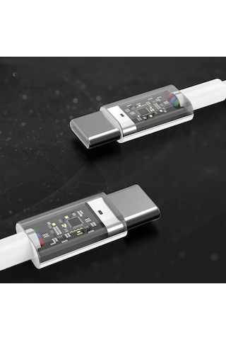 Apple 15/15 Pro Type-c To Type-c Hasır Örgü Hızlı Şarj Kablosu 1m Çok Renkli