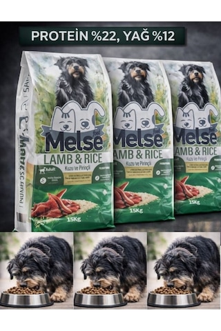 Melse Lamb & Rice Kuzu Etli Pirinçli Yetişkin Köpek Maması 15 Kg