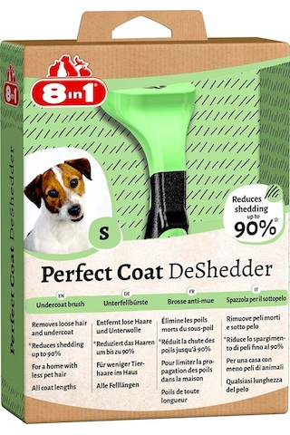 8in1 Perfect Coat Deshedder Tüy Toplayıcı Köpek Tarağı S