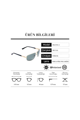Daniel Klein Dk3194-4 Geniş Model Polarize Erkek Güneş Gözlüğü