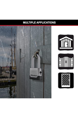 Master Lock Yüksek Güvenlikli Asma Kilit, Çinko, Xl Kulp, Dış Mek