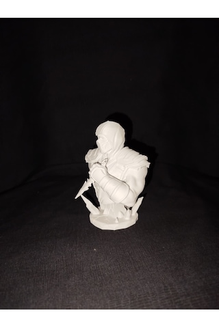 3d Baskı Sub-zero Büstü - Mortal Kombat Figürü Biblo - Boyanabilir Ham Beyaz