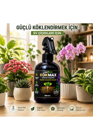 Kökmax Ev Bitkileri İçin Kök Güçlendirici Ve Çiçek Coşturucu Sprey 500 ML