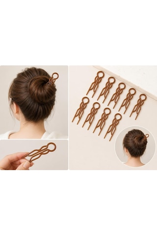 Xmlbayiciniz 10 Adet Kadın Hair Pin Saç Topuz Çubukları Kadın Toka Çocuk Mandal Toka, Kız Çocuk Kahve Çok Renkli