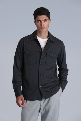 Lufian Cameron Erkek Basic Gömlek Slim Fit Haki Haki 112010655100630 Haki