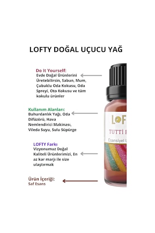 Lofty Tuttİ Frutti Sakız Uçucu Yağ Buhurdanlık Esansı Oda Kokusu 10 ML
