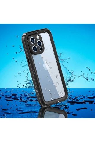 Apple Uyumlu iPhone 13 Pro Max İle Kılıf Su Geçirmez 360 Derece Koruma Waterproof Telefon Kılıfı