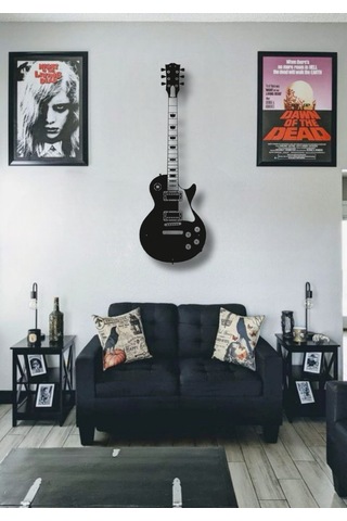 Elektro Gitar Metal Duvar Dekoru Gibson Les Paul Duvar Dekoru