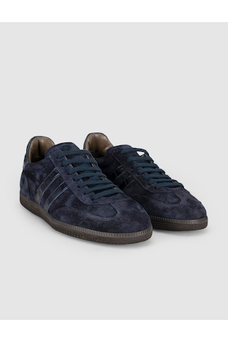 Kadın Lacivert Süet Deri Sneaker