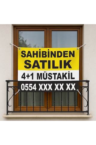 Sahibinden Satılık&kiralık Emlak Branda Afişi 100 x 70