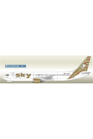 Nazca Decals Sky010 1/144 Ölçek, Sky B737-400 Gold With Laser Printed