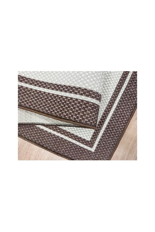 Çift Bordürlü Lüks Orijinal Sisal Dokuma Halısı Salon Halısı Mutfak Halısı Koridor Makine Halısı Kahverengi-krem 926846847 Kahverengi-krem