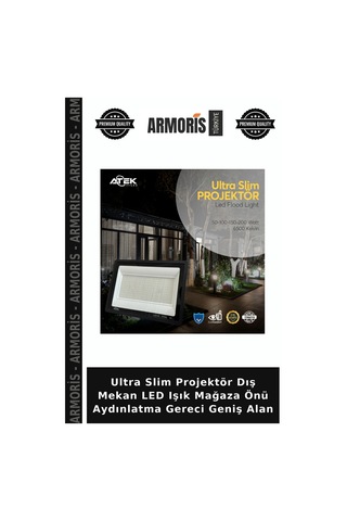 Ultra Slim Projektör Dış Mekan Led Işık Mağaza Önü Aydınlatma Gereci Geniş Alan