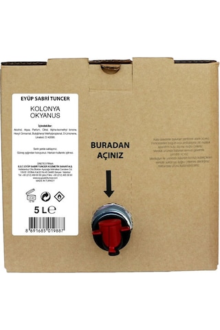 Eyüp Sabri Tuncer 68 Derece Okyanus Kolonyası Bag In Box 5 L