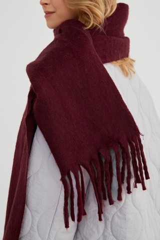 Fullamoda Basic Püsküllü Şal Bordo