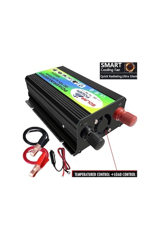 Dancemonkey Araba Güç Şarj İndirimi 3000w Dc 12v-ac 220v Invertör, 2.1a Usb, Pil Klipsli