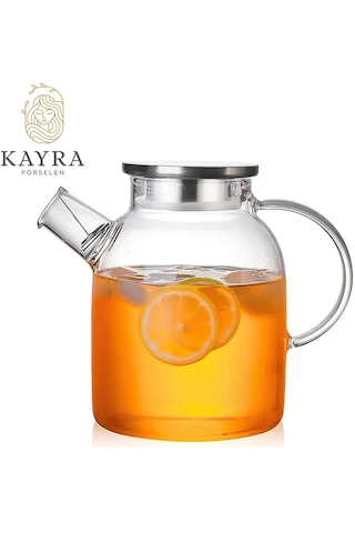 Çelik Kapaklı Borosilikat Cam Demlik 1500ml Royaleks-cm-2003 Asorti