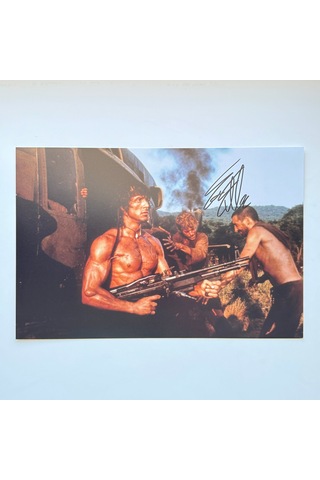 Sylvester Stallone Rambo 20x30 Cm Boyutunda El İmzalı Fotoğraf Ö