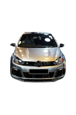 Volkswagen Golf 6 2009-2012 Volkswagen Golf 6 R Tampon Uyumlu 3 Parça Ön Lip Piano Black Uyumlu