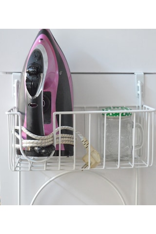 Kapı Arkası Ütü Ve Ütü Masası Askısı Ütü Düzenleyici Raf - Beyaz