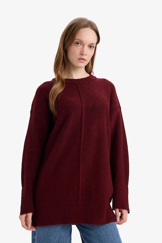 Defacto Loose Fit Bisiklet Yaka Triko Kazak Tunik F4547ax25wnbr181 Bordo-br181