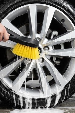 Thentech Oto Lastik Jant Temizleyici Fırça Derinlemesine Detaylı Yıkama Parlak Sonuç