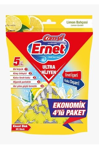 Ernet Klozet Bloğu Limon Bahçesi 4lü Paket X 3 Adet
