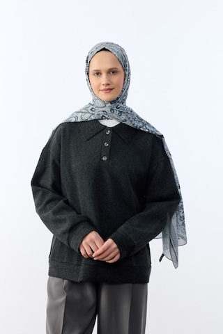 Mirsoy Scarf Mirayze Etnik Desen Şal Gri