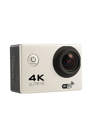 F60 2.0 İnç Ekran 170 Derece Geniş Açılı Wifi Sport Action Camera Kamera Kamerası, Su Geçirmez Konut Kılıfı, Destek 64gb Mikro Sd Kartı Gümüş