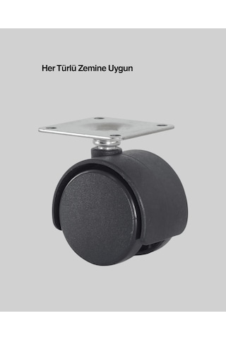 Masa Ve Sehpa Ayağı, 6 Cm Kilitsiz Tekli Çok Renkli