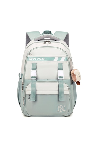 Ranyeek Kadınlar İçin Nylon Çanta, 35l Büyük Kapasite, Omuz Baskısını Azaltan Kemerler, Yan Cep Ve Ön Düzenleyici Bölmeli Sırt Çantası - Siyah Çok Renkli