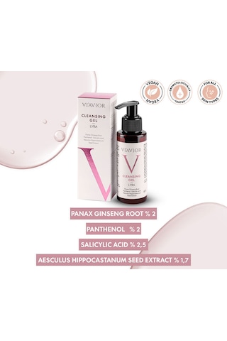 Viavior Lyra Vegan Gül ÖzlüYüz Temizleme Jeli 100 ML Viavior Lyra Vegan Gül ÖzlüYüz Temizleme Jeli 100 ML