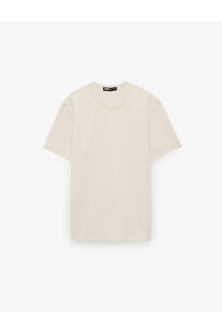 Koton Pamuklu Regular Fit Tok Kumaş Kısa Kollu Bisiklet Yaka Basic Tişört Beyaz 6sam10384mk