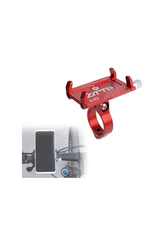 Ztto Z81 60-110mm Cep Telefonu Tutacağı Alüminyum Alaşımlı Bisiklet Bağlantısı Bisiklet Aksesuarları - Kırmızı
