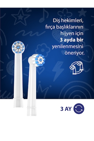 Wohler Değiştirilebilir Başlıklı Pilli Kız Çocuk Diş Fırçası 3+ , Fda Onaylı Pilli