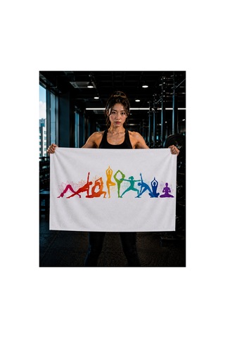 Sporcu Havlusu 2 Adet 50x100-75x150 Mikrofiber 350 Gr Pamuklu Süper Emici Havlu Beyaz
