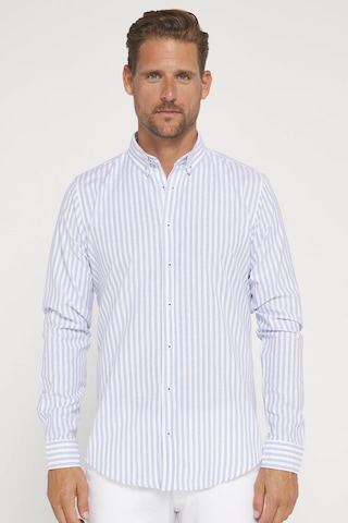 Tudors Slim Fit Uzun Kol Çizgili Yaka Düğmeli Erkek Gömlek-31539-çok Renkli Çok Renkli