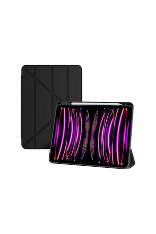 Apple Uyumlu iPad Pro 11 M4 2024 Kılıf Grafiti Şeffaf Kalem Bölmeli A2836 A2837 A3006 Kılıf