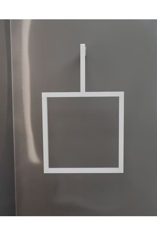Aju Havluluk Metal Ev Mutfak Banyo Duvara Monte Havlu Tutacağı Kare Modern Tasarım Beyaz