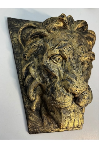 Aslan Kral Kafası Duvar Heykeli