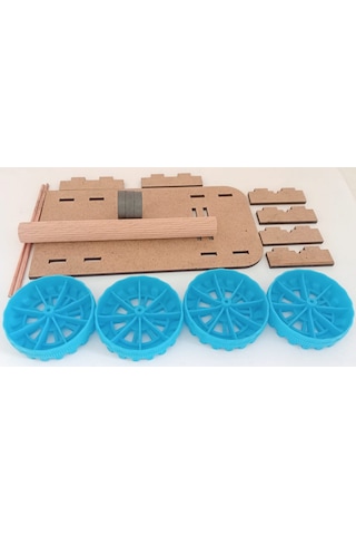 Ece Kendin Yap Mıknatısla Hareket Eden Araba Deney Seti Demonte