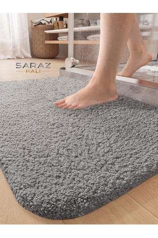 Saraz Halı Organik Soft 60 X 100 Banyo Paspas Grigri