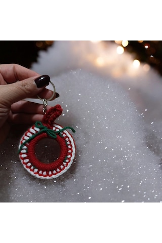 Luluyen Sevimli Yılbaşı Temalı Amigurumi El Örgüsü Anahtarlık Ve Çanta Aksesuarı,yılbaşı Hediyesi