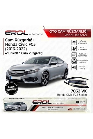 Honda Civic Fc5 2016-2022 4'lü Sedan Mugen Cam Rüzgarlığı